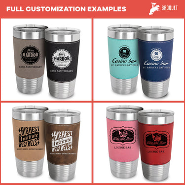 Personalized 20 oz Leatherette Tumbler